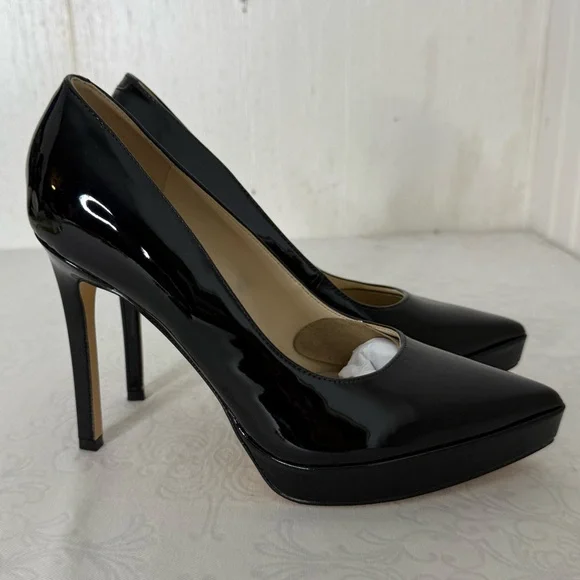 NWOB Nine West Danca Patent Leather Pointed Toe Stiletto Heels Size 8M - Picture 4 of 12